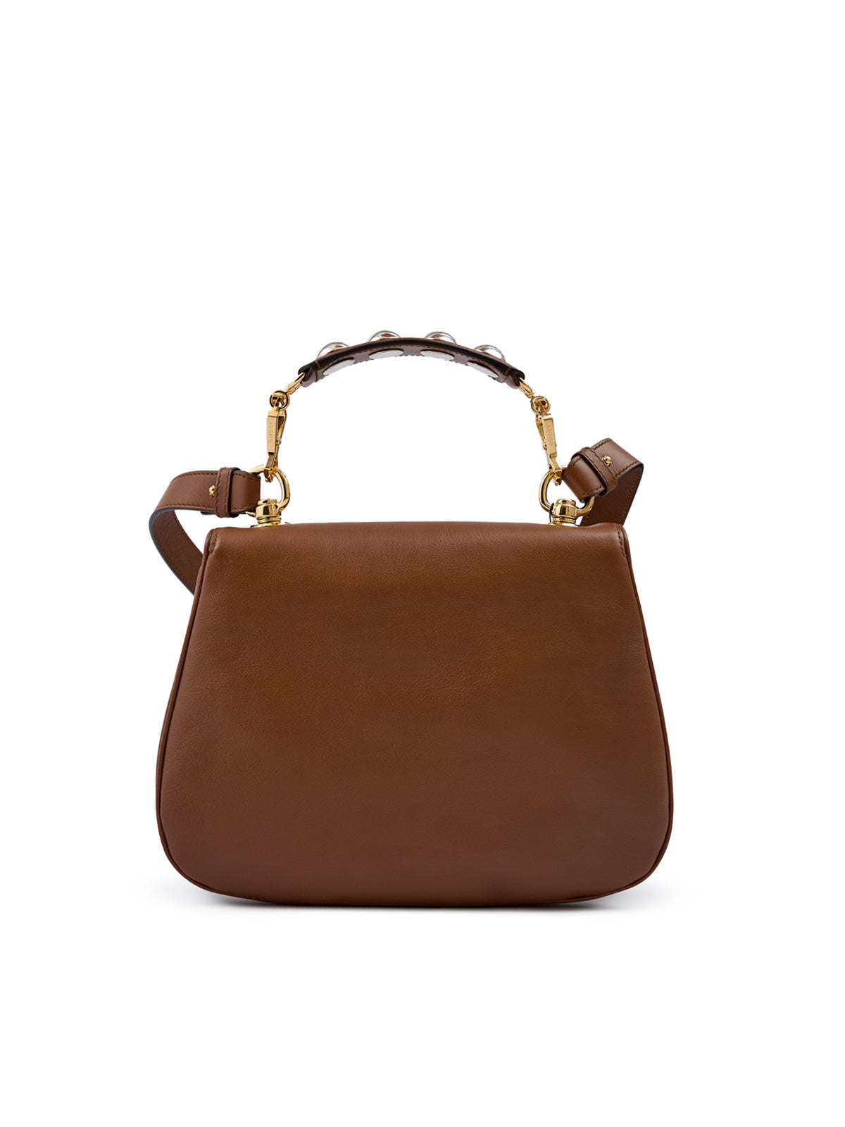 Gucci Roxy Brown Calfskin Shoulder Flap Bag