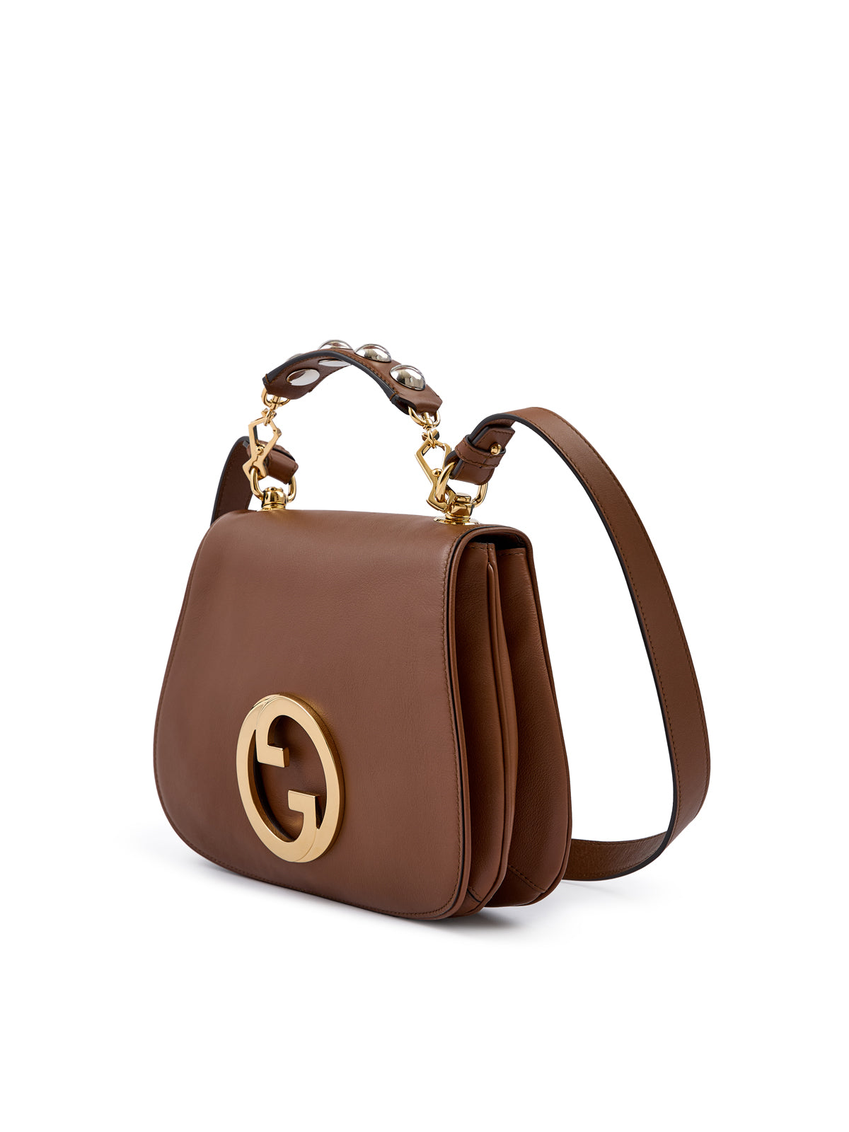 Gucci Roxy Brown Calfskin Shoulder Flap Bag
