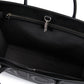 Gucci Black Leather Logo Medium Tote Bag