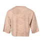 Dolce & Gabbana Beige Tie Dye Logo Print Cropped T-shirt