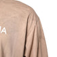 Dolce & Gabbana Beige Tie Dye Logo Print Cropped T-shirt