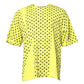 Dolce & Gabbana Yellow Cotton DG Heart Print Crew Neck T-shirt