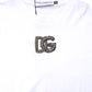 Dolce & Gabbana White Cotton DG Embroidery Crew Neck T-shirt
