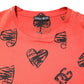 Dolce & Gabbana Red Cotton Short Sleeve DG Heart Logo T-shirt