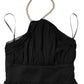 Marciano by Guess Black Tulle Pearl Sleeveless Long Gown Dress