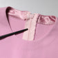 Dolce & Gabbana Pink Polyester Long Sleeves Sheath Mini Dress