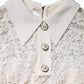 Dolce & Gabbana White Floral Lace Long Sleeves A-line Dress