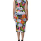 Dolce & Gabbana Multicolor Floral Sleeveless Sheath Dress