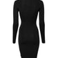 Dolce & Gabbana Black Long Sleeves Bodycon Sheath Dress