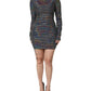 Dolce & Gabbana Black Embellished Nylon Bodycon Mini Dress