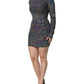 Dolce & Gabbana Black Embellished Nylon Bodycon Mini Dress
