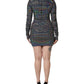 Dolce & Gabbana Black Embellished Nylon Bodycon Mini Dress