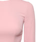 Dolce & Gabbana Pink Viscose 3/4 Sleeves Sheath Midi Dress