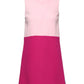 Dolce & Gabbana Pink Blue Wool Sleeveless Shift Mini Dress