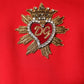 Dolce & Gabbana Red Sacred Heart Long Sleeves Sheath Dress
