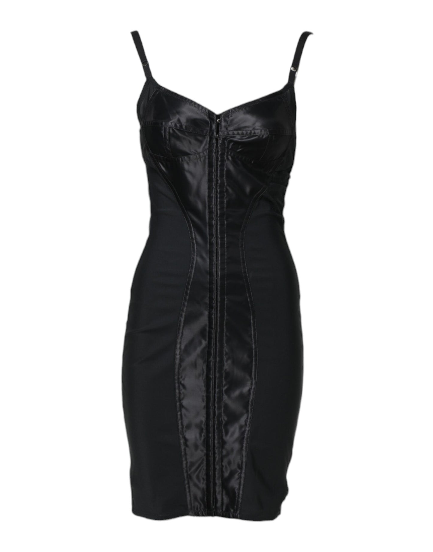 Dolce & Gabbana Black Spaghetti Strap Bodycon Sheath Dress
