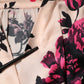 Laneus Pink Floral Silk Long Sleeves V-neck Wrap Mini Dress