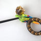 Dolce & Gabbana Multicolor Parrot Wood Brass Crystal Embellished Earrings