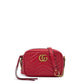 Gucci Red Leather GG Marmont Camera Bag