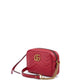 Gucci Red Leather GG Marmont Camera Bag