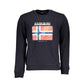 Napapijri Blue Cotton Men Sweater Mens Sweater
