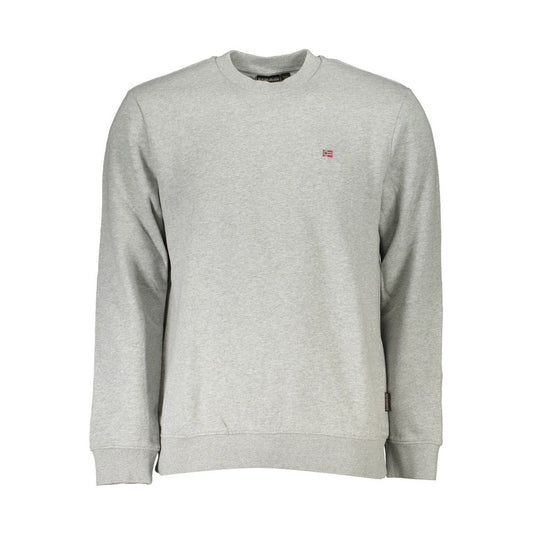 Napapijri Gray Cotton Men Sweater Mens Sweater