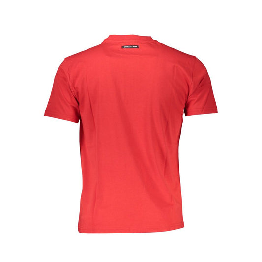 Cavalli Class Red Cotton Men T-Shirt Mens T-Shirt