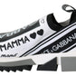 Dolce & Gabbana White Black Slip On Sorrento Sneakers