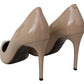 Dolce & Gabbana Beige Patent Leather Stiletto Heel Pumps