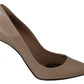 Dolce & Gabbana Beige Patent Leather Stiletto Heel Pumps