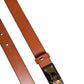 Dolce & Gabbana Brown Leather Gold Rectangle Buckle Belt