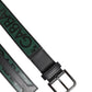 Dolce & Gabbana Green Black Polyester DG Logo Buckle Belt