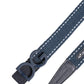 Dolce & Gabbana Blue Cotton Leather DG Logo Metal Buckle Belt