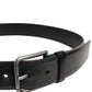 Dolce & Gabbana Black Classic Leather Metal Buckle Belt