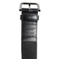 Dolce & Gabbana Black Blue DG Logo Silver Metal Buckle Belt