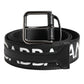 Dolce & Gabbana Black White DG Logo Brass Metal Buckle Belt
