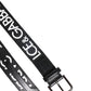 Dolce & Gabbana Black White DG Logo Brass Metal Buckle Belt