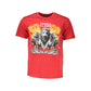 Cavalli Class Red Cotton Men T-Shirt Mens T-Shirt