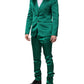 Dolce & Gabbana Green Silk 3 Piece Single Breasted Suit