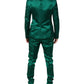Dolce & Gabbana Green Silk 3 Piece Single Breasted Suit