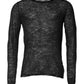 Dolce & Gabbana Black Polyester Crew Neck Pullover Sweater