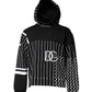 Dolce & Gabbana Black White Stripe Hooded Sweatshirt Sweater Mens Sweater