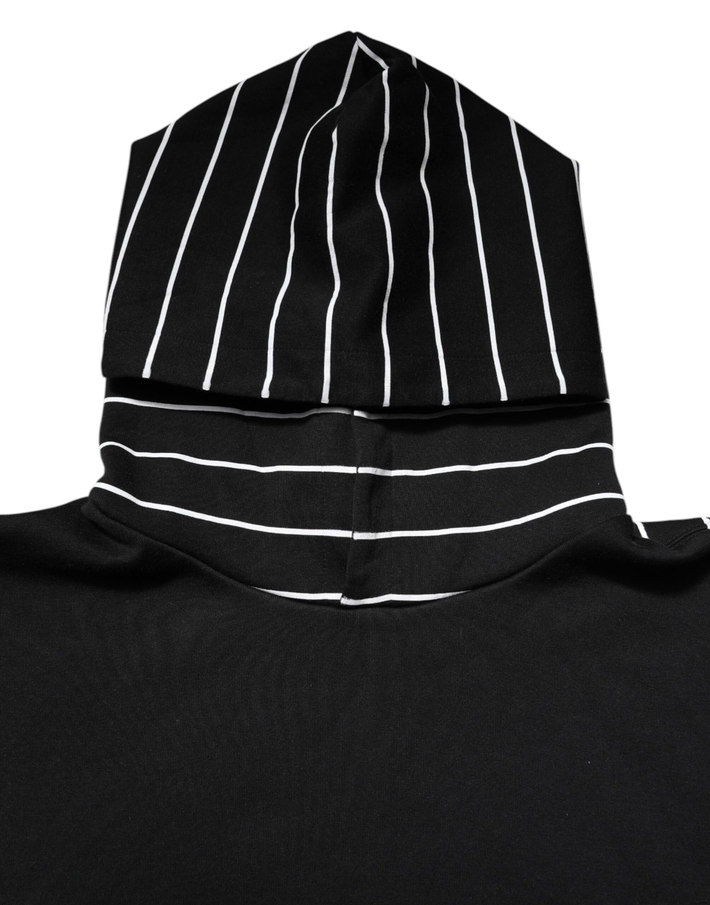 Dolce & Gabbana Black White Stripe Hooded Sweatshirt Sweater Mens Sweater