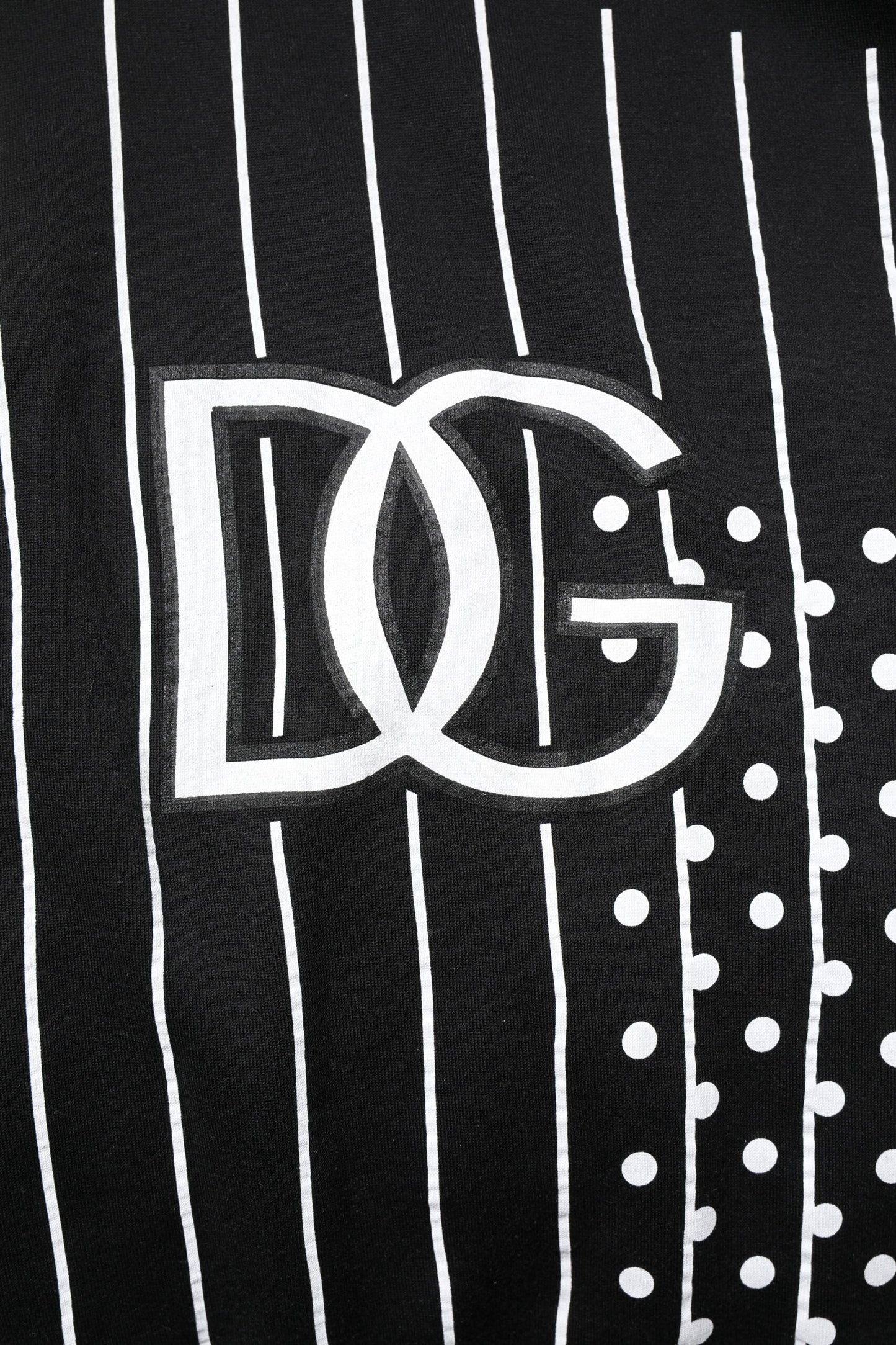 Dolce & Gabbana Black White Stripe Hooded Sweatshirt Sweater Mens Sweater