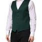 Dolce & Gabbana Green Wool Dress Formal Men Waistcoat Vest