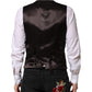 Dolce & Gabbana Black Stripes Wool Formal Men Waistcoat Vest
