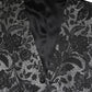 Dolce & Gabbana Black Gray Brocade Formal Men Waistcoat Vest