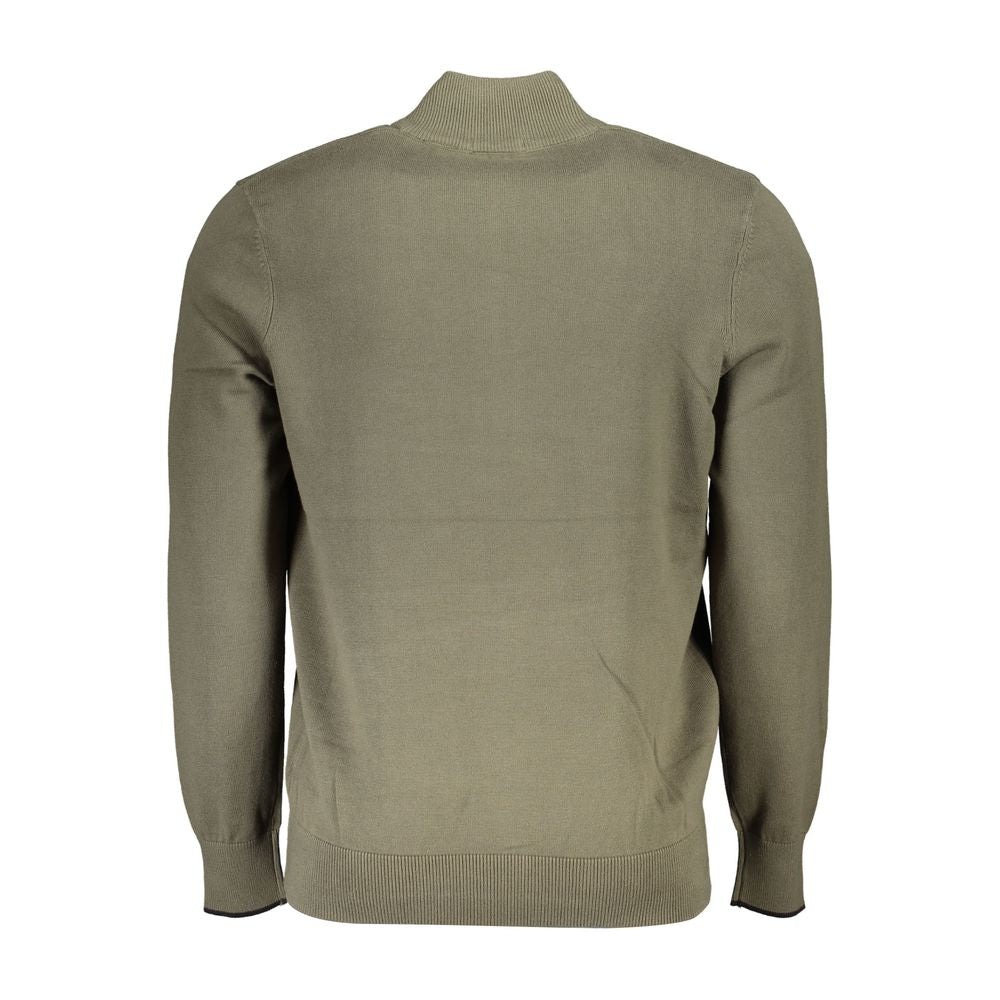 Timberland Organic Cotton Half Zip Sweater - Lush Green Mens Sweater