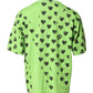 Dolce & Gabbana Green Heart Print Cotton Crew Neck T-shirt
