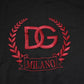 Dolce & Gabbana Black Cotton Embroidered Crew Neck T-shirt